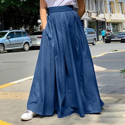 Casual High Waist Summer Long Skirts