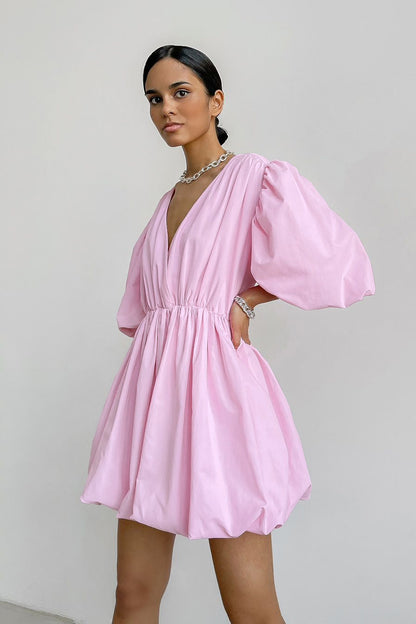 Fashion Summer Puff Sleeves Mini Dresses