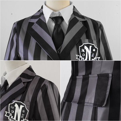 The Addams Family Wednesday Cosplay School Uniform
