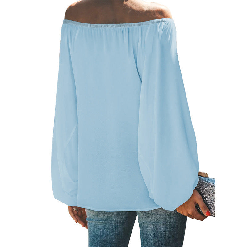 Casual Off The Shoulder Long Sleeves Blouses Shirts