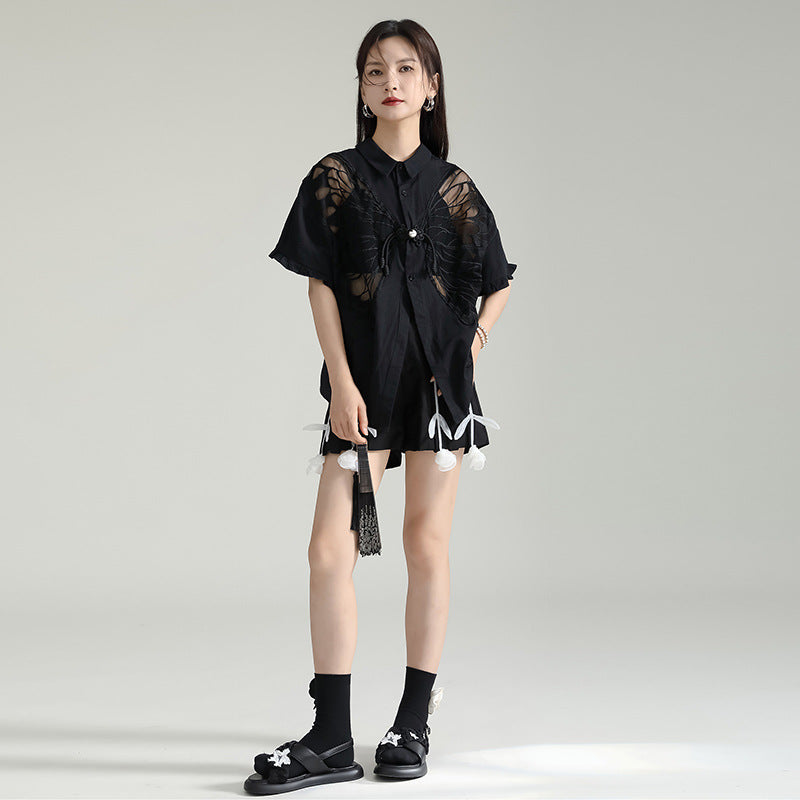 Designed Butterfly Double Sides Summer Shirts