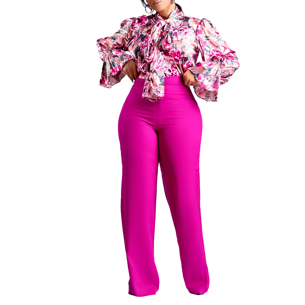 Fashion Plus Sizes Women Long Sleeves Shirts & Pants