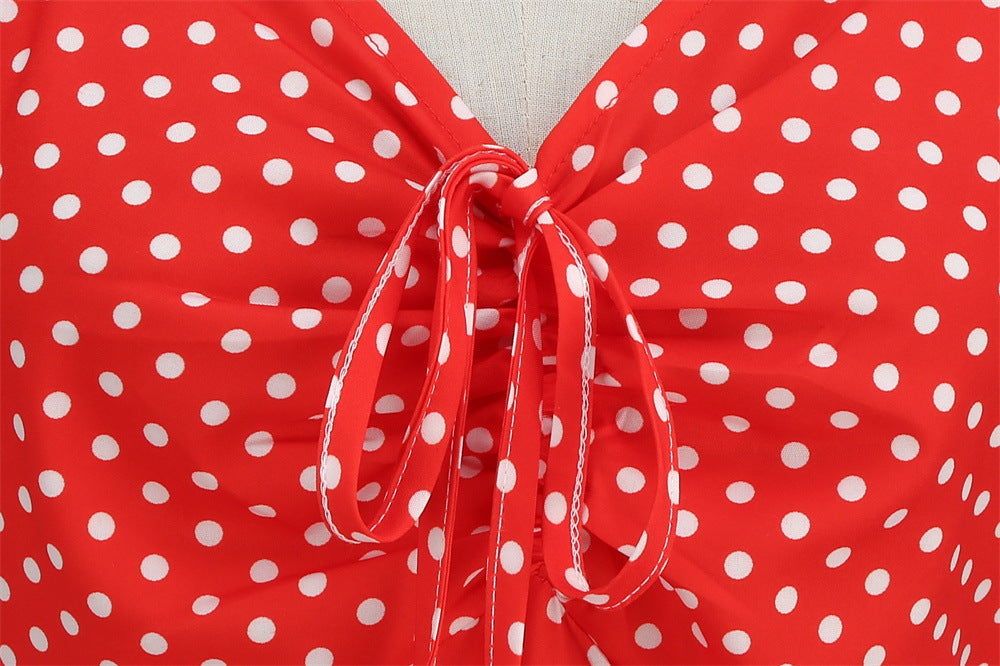 Vintage V Neck Summer Short Sleeves Dresses
