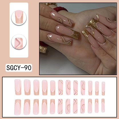 Fashion Gradient Color Extra Long Press on Nails