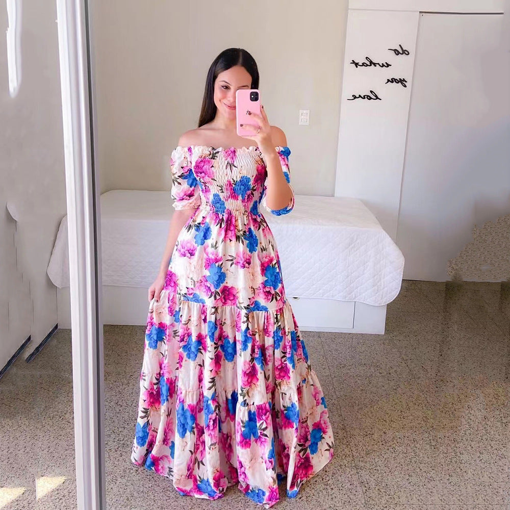 Vintage V Neck Long Sleeves Dresses