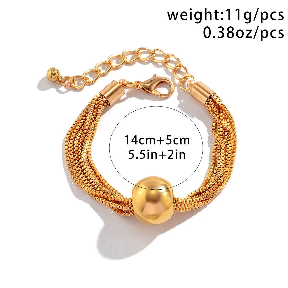 Punk Style Multi Chains Designed Geometry Bracelets