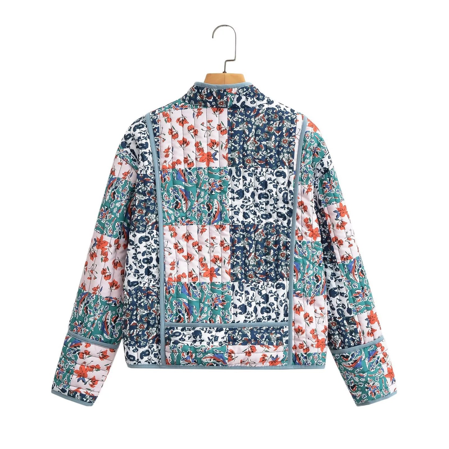 Designed Fashion Floral Print Cotton Overcoat