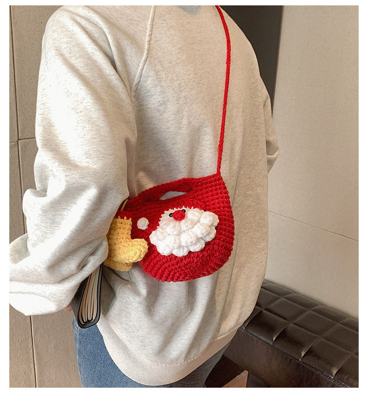 Merry Christmas Santa Claus Handmade Crochet Bags