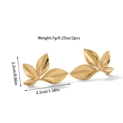 Fashion Leaf Petal Design Earrings for Women
