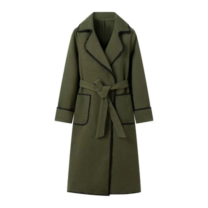 Fashion Winter Long Sleeves Woolen Coats