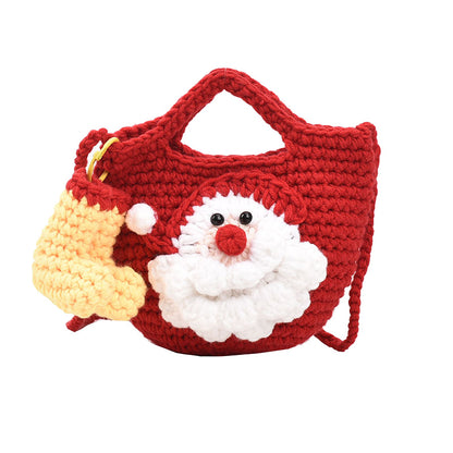 Merry Christmas Santa Claus Handmade Crochet Bags