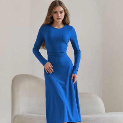 Fashion Round Neck Long Sleeves Dresses