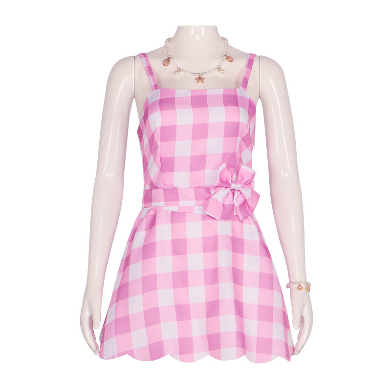 2023 Film Barbie Barbie Pink Dress Cosplay Costume for Party 1201