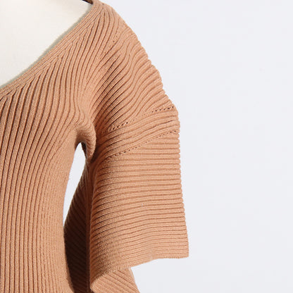 Fashion Designed Midi Length Knitted Dresses