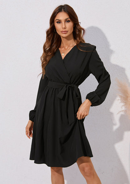 Casual Polka Dot Long Sleeves Short Dresses for Women