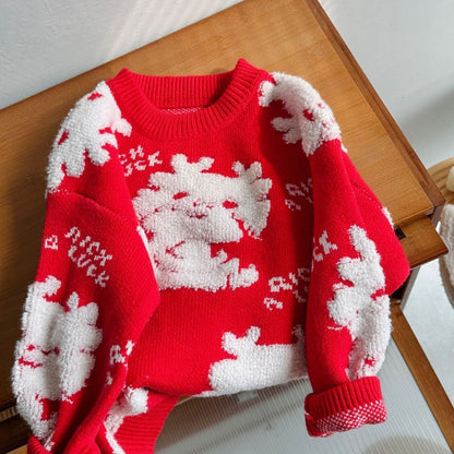 Lovely Knitted Kid's Pullover Sweaters