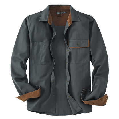 Casual Cotton Plus Sizes Long Sleeves Shirts for Men