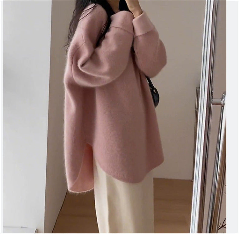 Casual Round Neck Knitted Pullover Sweaters