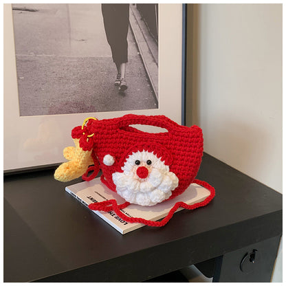 Merry Christmas Santa Claus Handmade Crochet Bags