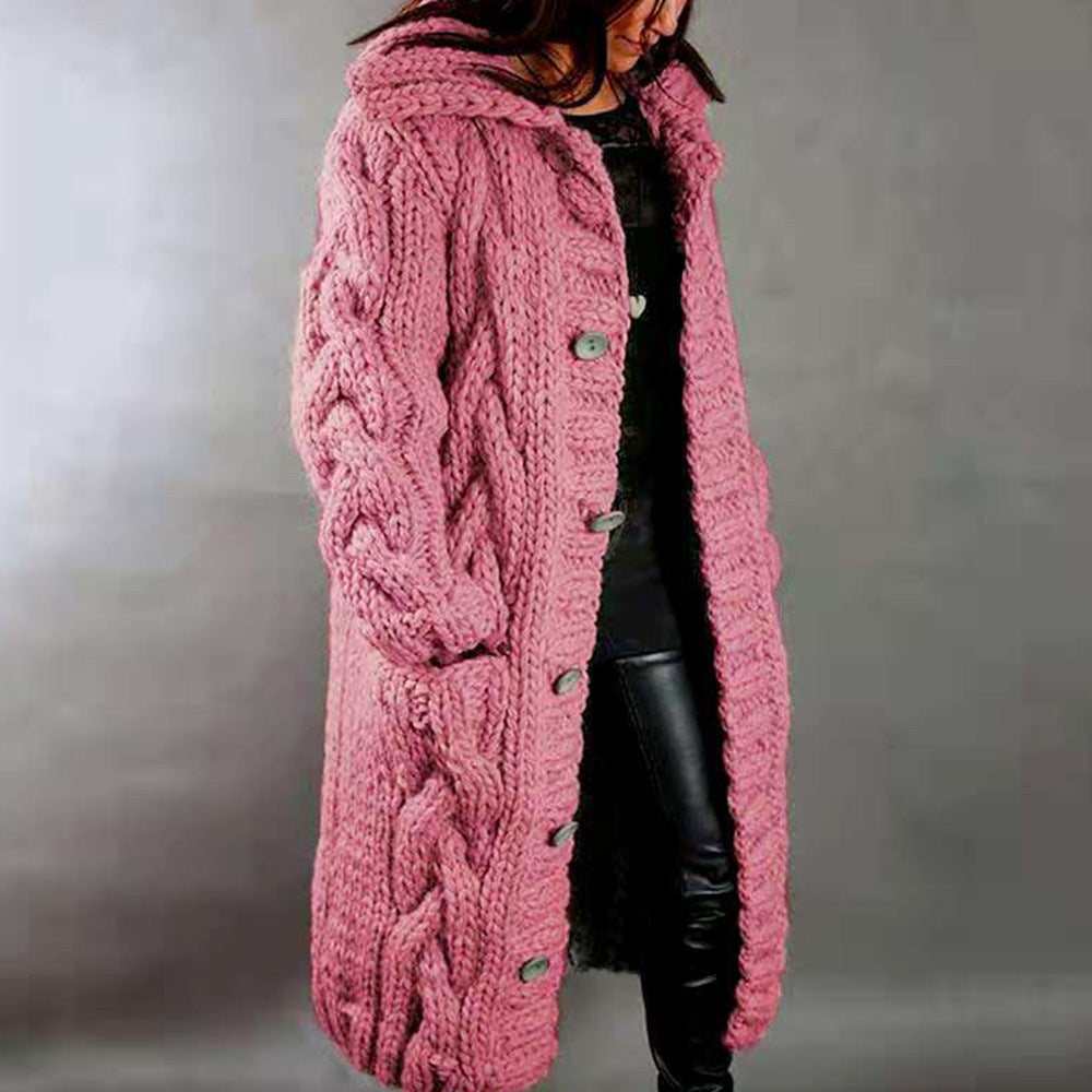 Women Winter Knitted Cardigan Overcoats