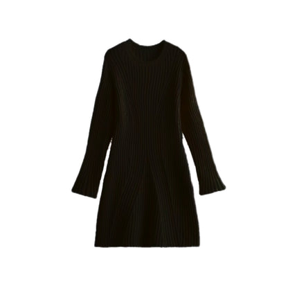 Fashion Long Sleeves Short Knitted Dresses