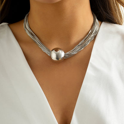 Punk Style Multi Chains Geometry Design Choker Necklines