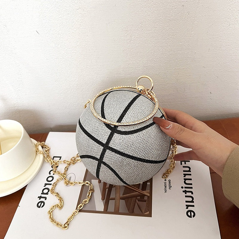 Fashion Chain Basketball Shaped Evening Bags