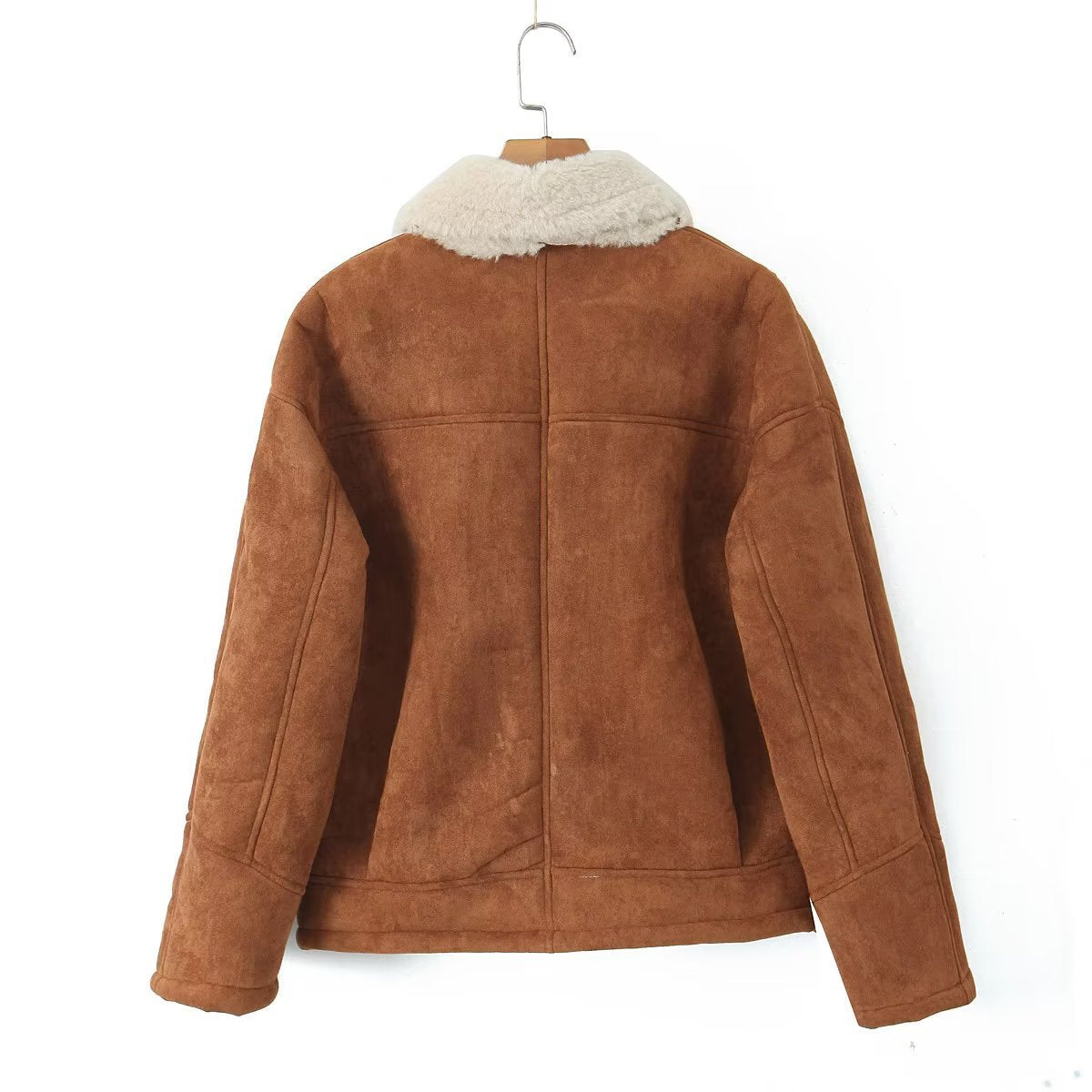 Vintage Winter Lamb Wool Outerwear for Women