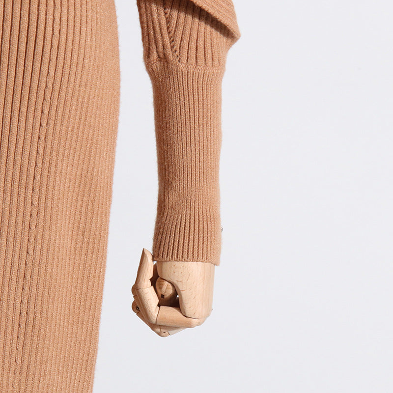 Fashion Designed Midi Length Knitted Dresses