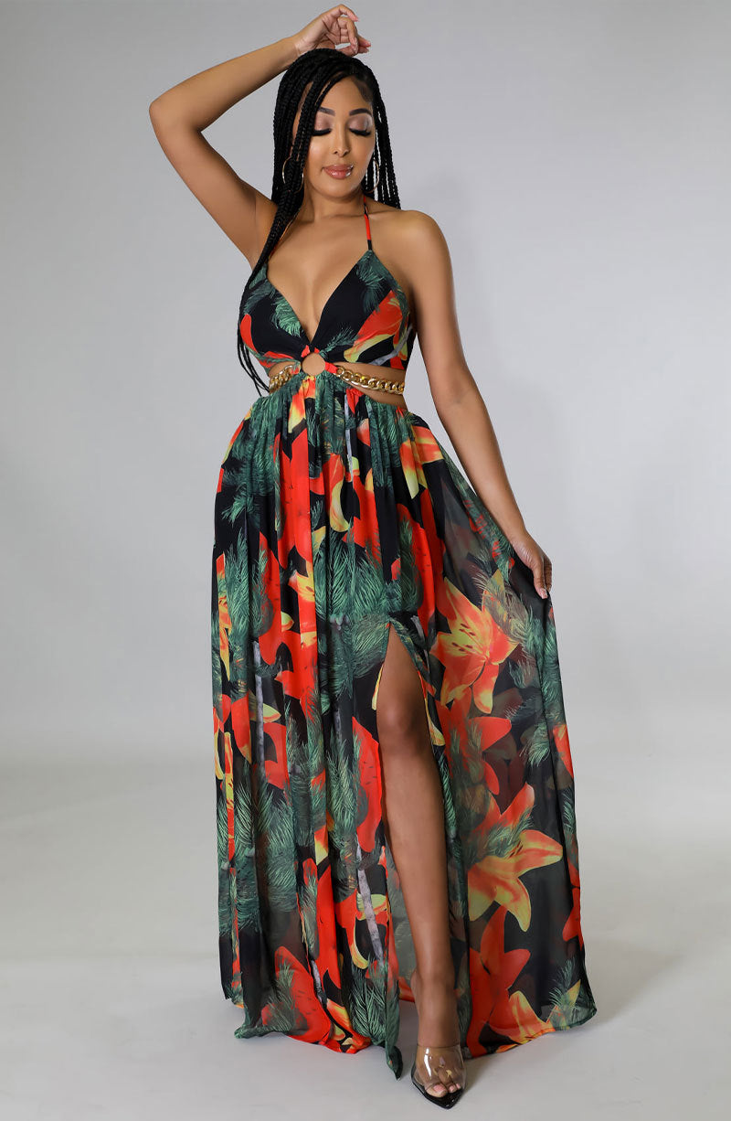 Sexy Halter Plus Sizes Summer Long Dresses