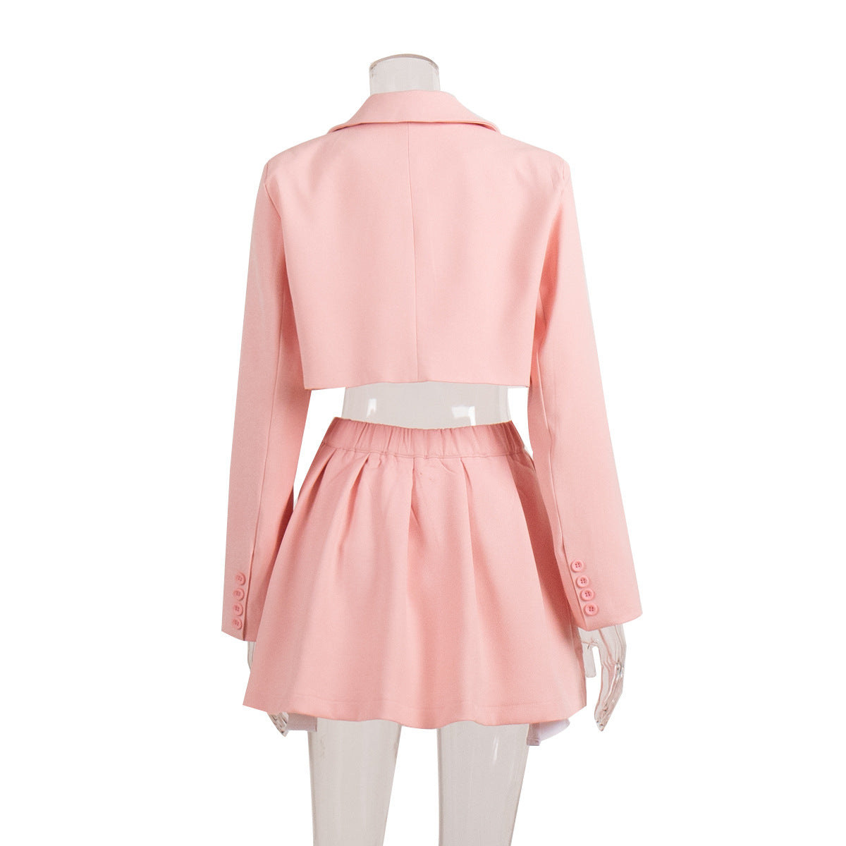 Designed Short Blazers & Mini Skirts Two Pieces Suits