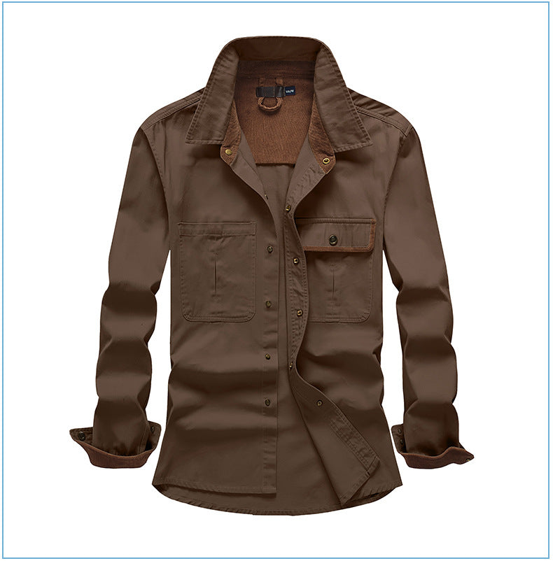 Casual Cotton Plus Sizes Long Sleeves Shirts for Men