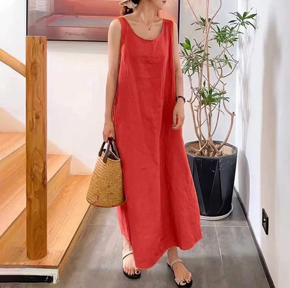 Casual Women Loose Long Sleeveless Dresses
