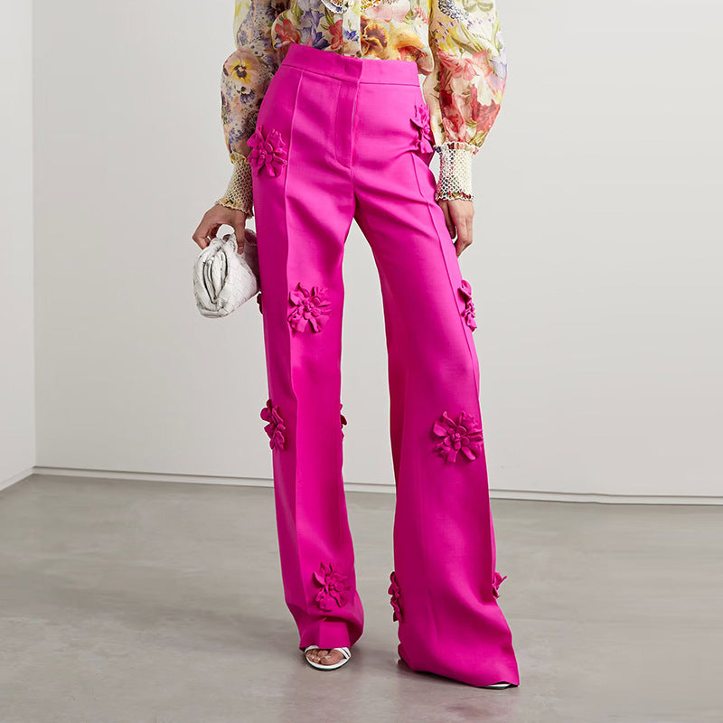 Luxury Designed 3d Floral Blazers & Trumpet Pants