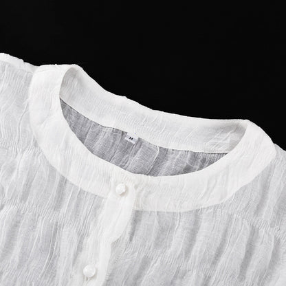 Casual Summer Long Sleeves Shirts with Strapless Tops and Shorts 3pcs Sets