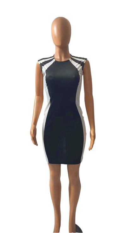 Sexy Round Neck Sleeveless Mini Sheath Dresses