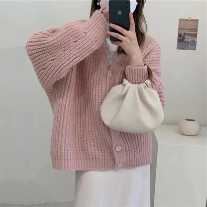 Casual Plus Sizes Knitted Cardigan Sweaters
