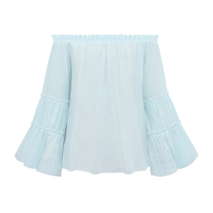 Sexy Off The Shoulder Trumpet Sleeves T Shirts