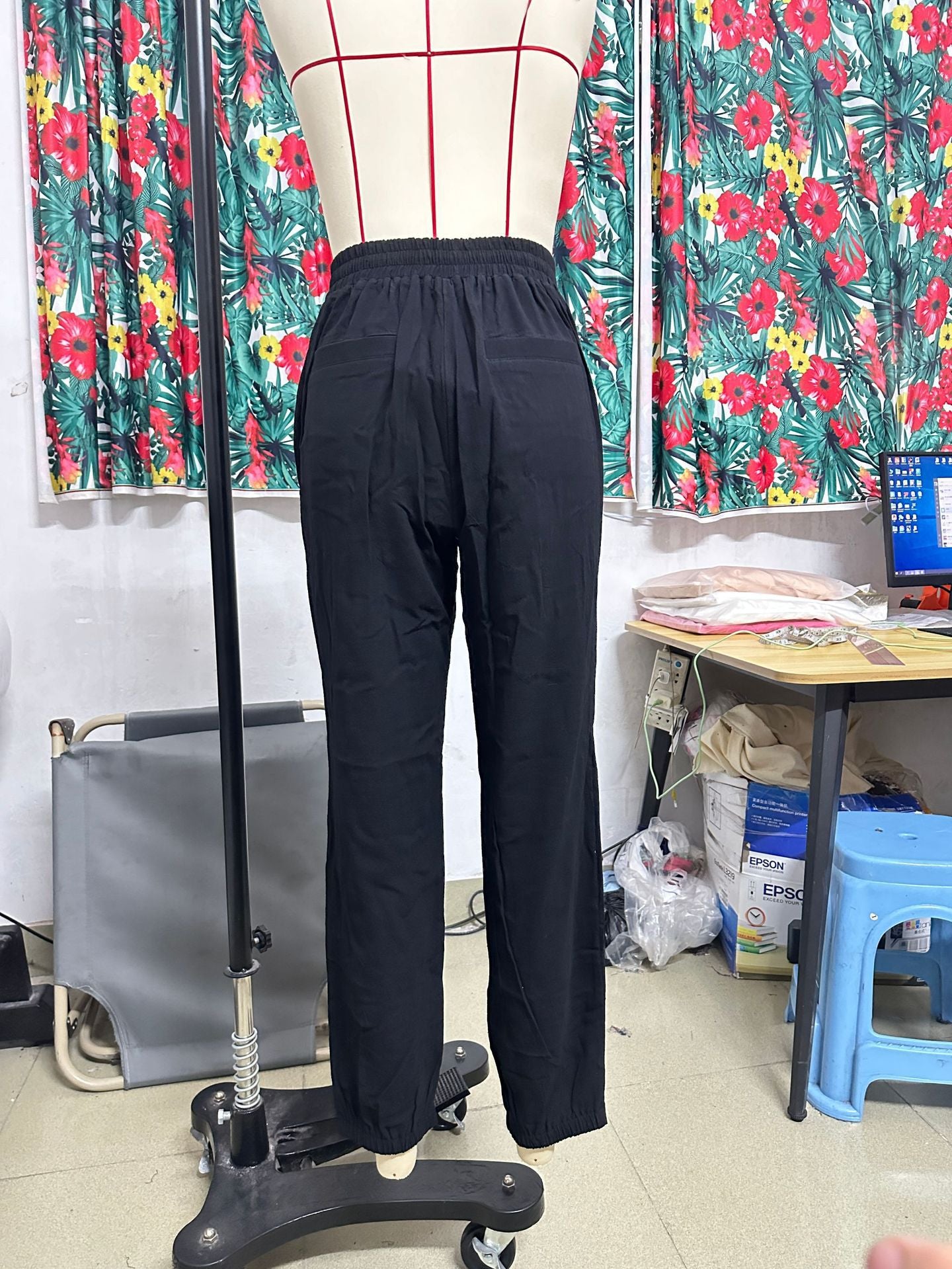 Casual Linen Drawstring Women Pants