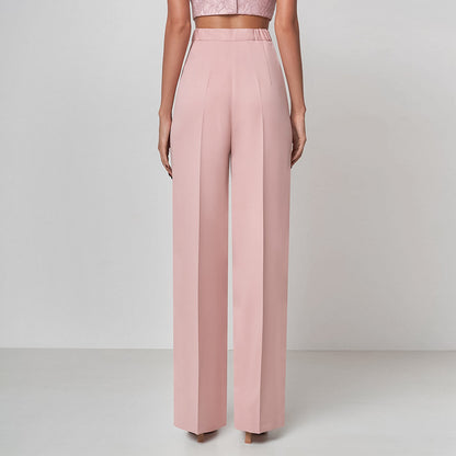 Fashion Elastic Waist Casual Pants