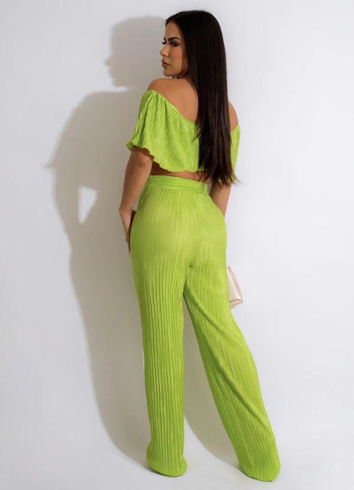 Sexy Summer Strapless Tops and Long Pants Two Pieces Suits
