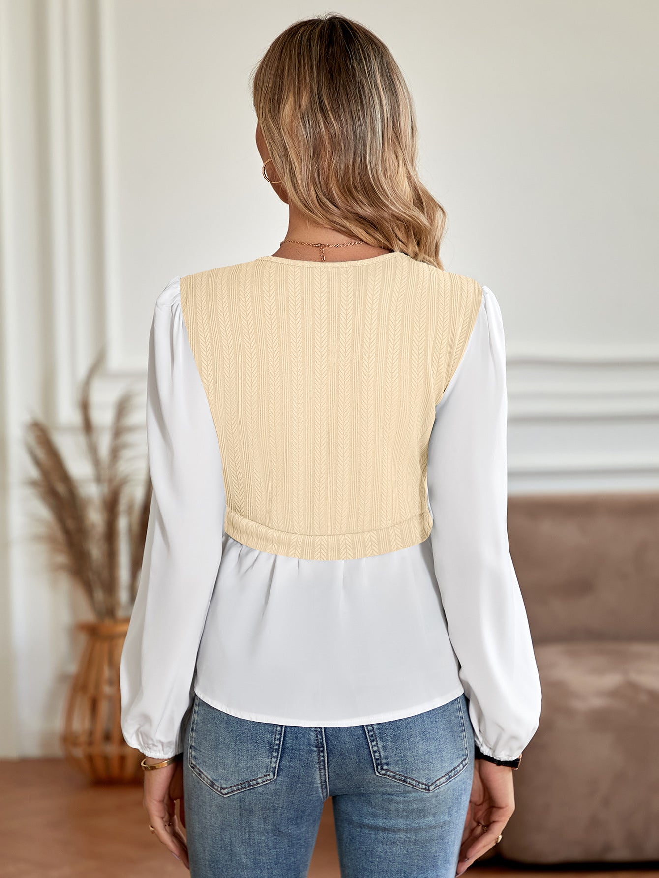 Casual V Neck Women Long Sleeves Fall Tops