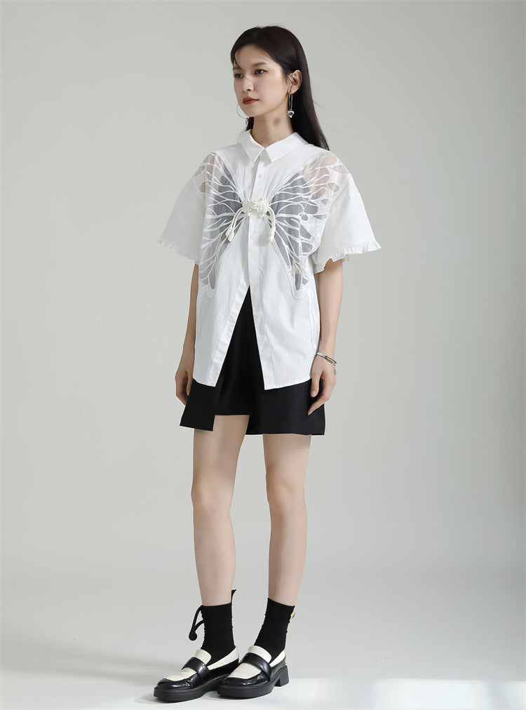 Designed Butterfly Double Sides Summer Shirts