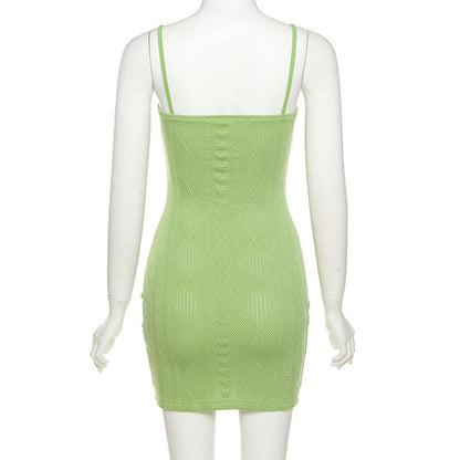 Sexy High Waist Knitted Sheath Mini Dresses