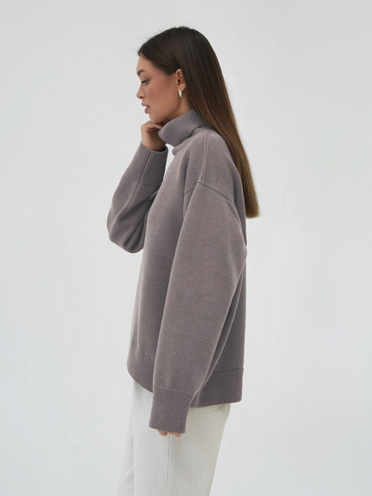 Classical High Neck Knitted Pullover Sweaters