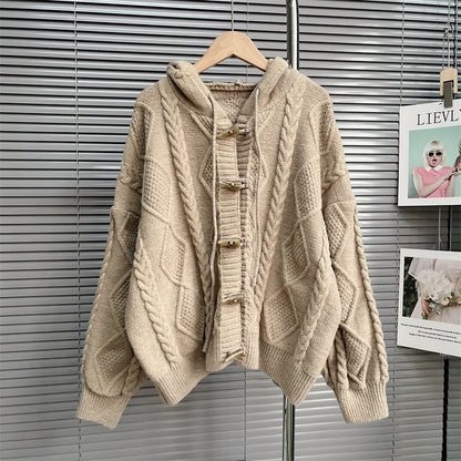 Soft Lazy Knitted Women Cardigan Sweaters