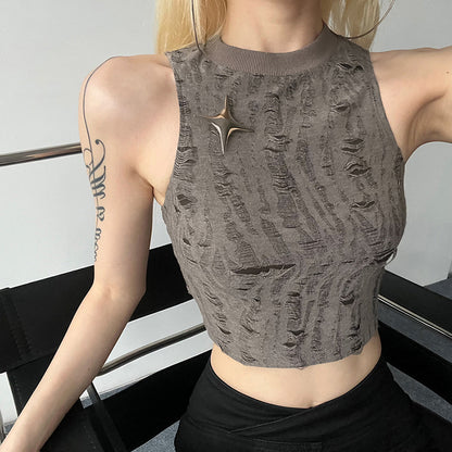 Sexy Summer Sleeveless Midriff Baring Tank Tops