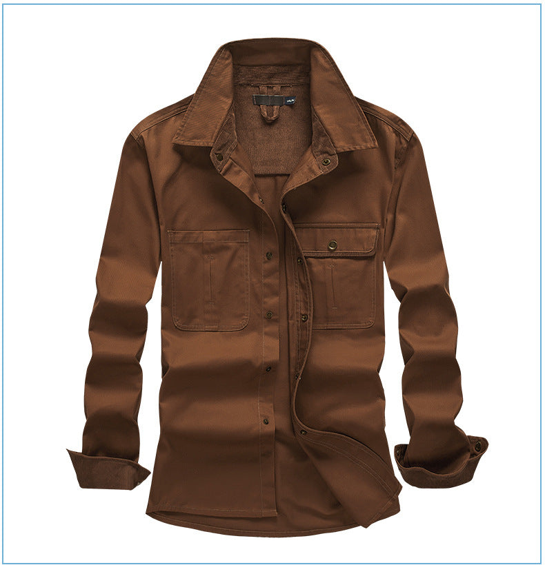 Casual Cotton Plus Sizes Long Sleeves Shirts for Men
