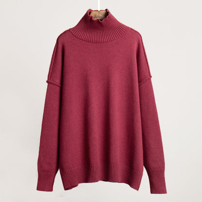 Fashion High Neck Casual Lazy Knitted Pullover Sweaters