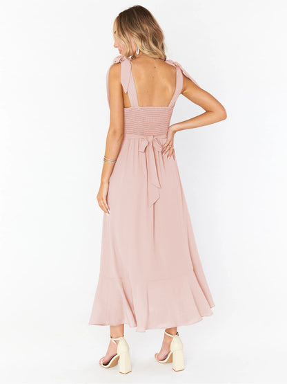 Fashion Summer Split Front Midi Dresses for Women